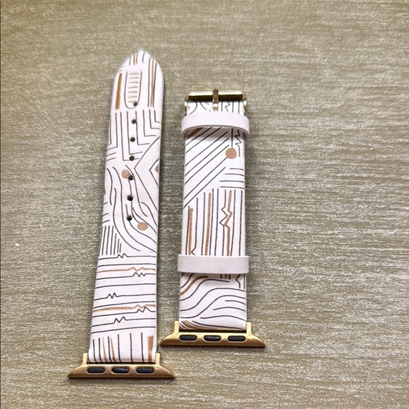 Apple Other - Apple Watch Band, Gold and White Print